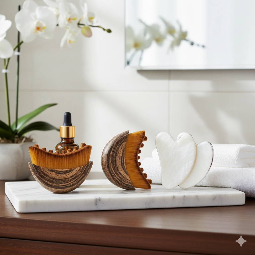 Lymphatic Contour Facial Brush & Scraper Shape Muse